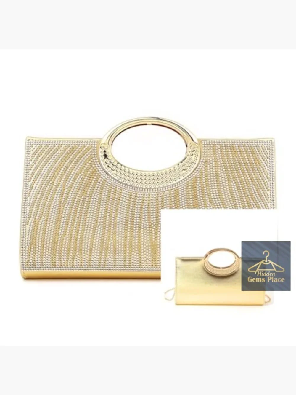 Crystal Evening Handbag Glitter Clutch Wedding Shoulder Bag Small Square